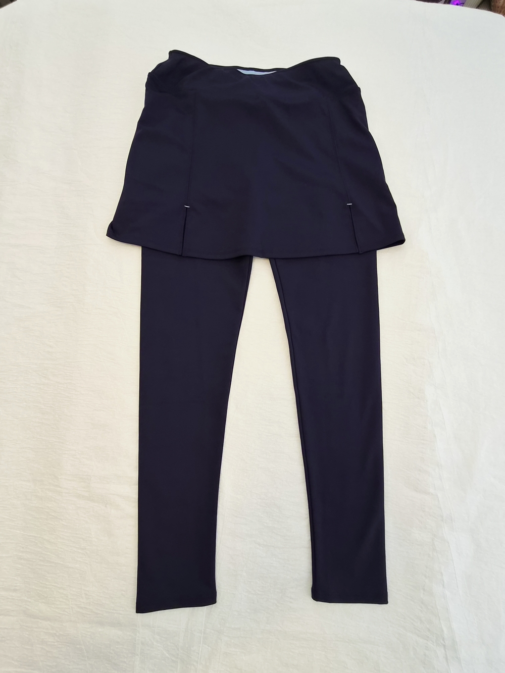 Renwick Women's Pleat Back Skirted Legging "Skegging" Golf Skort Navy Blue XS